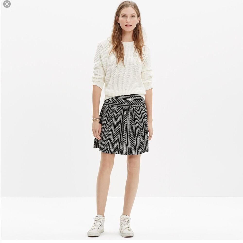Madewell Silk Skyline Tidal Wave Skirt NEW